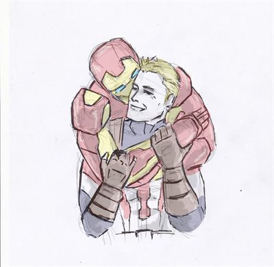 Steve and Tony by Adam Bayes